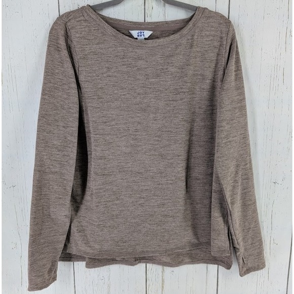 Joy‎ Lab Size Large Brown Active Long Sleeve Womens Layer Top - Picture 1 of 8